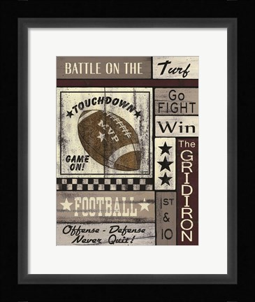 Framed Football Game On Print