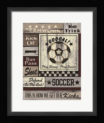 Framed Soccer Goal Print