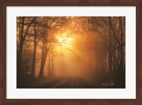 Framed Misty Sunrise Print