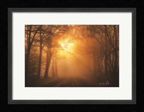 Framed Misty Sunrise Print