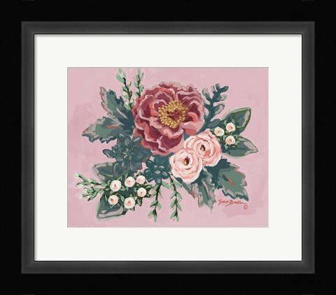 Framed Peony Spring Print