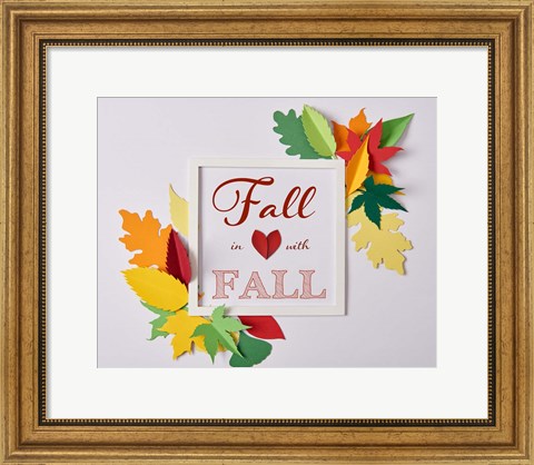 Framed Fall In Love With Fall 1 Print