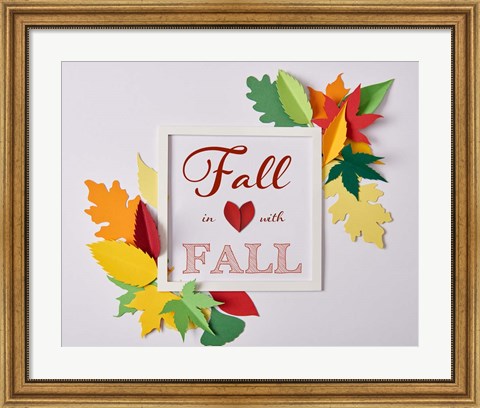 Framed Fall In Love With Fall 1 Print