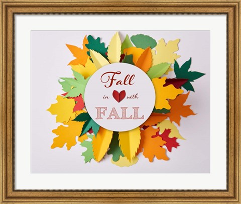 Framed Fall In Love With Fall 2 Print