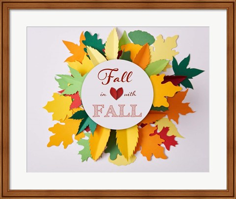 Framed Fall In Love With Fall 2 Print