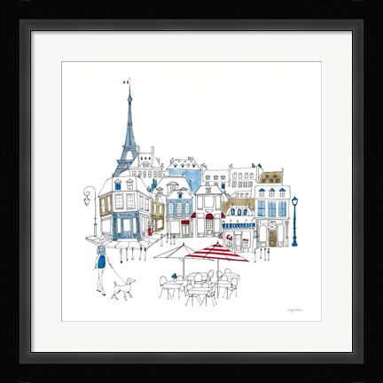 Framed World Cafe II Paris Color Print