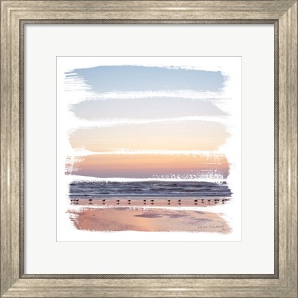 Framed Sunset Stripes I Print