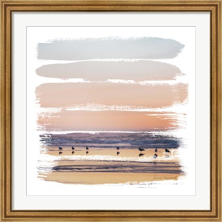 Framed Sunset Stripes II Print