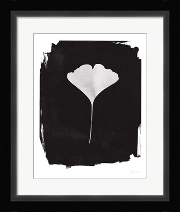 Framed Nature by the Lake Gingko I Black Print