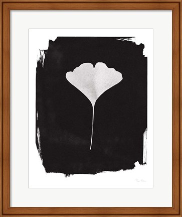 Framed Nature by the Lake Gingko I Black Print