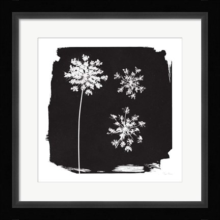 Framed Nature by the Lake Flowers III Black Print