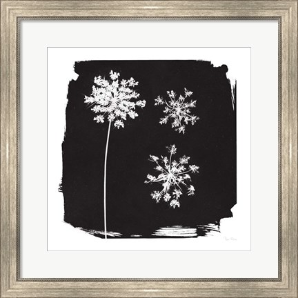Framed Nature by the Lake Flowers III Black Print