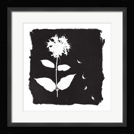 Framed Nature by the Lake Flowers II Black Print