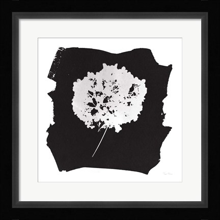 Framed Nature by the Lake Flowers I Black Print