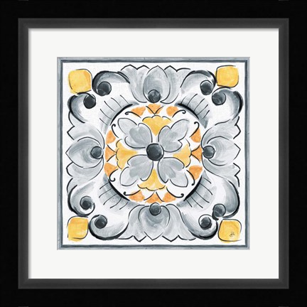 Framed Morning Bloom VII Gray Print