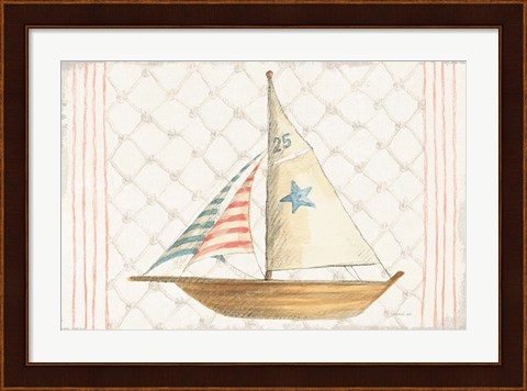 Framed Floursack Nautical XII Print