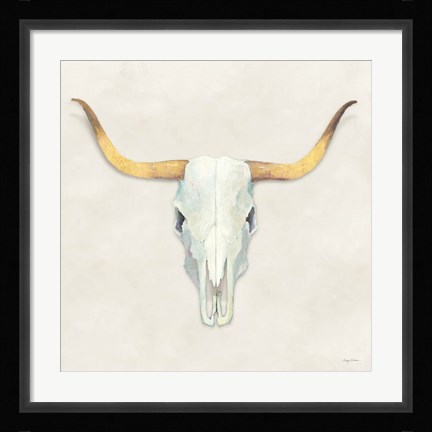 Framed Echoes White Gold Print