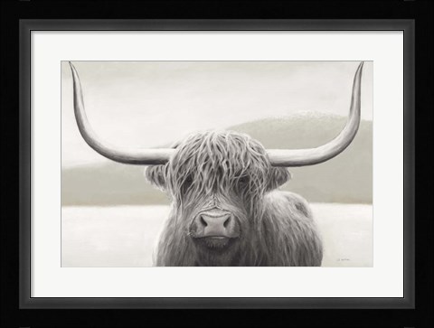 Framed Highland Cow Neutral Print