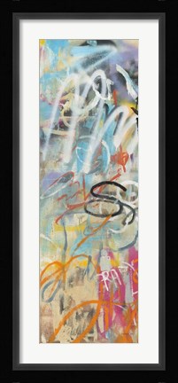 Framed Graffiti Love Panel I Print