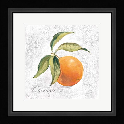 Framed L Orange on White Print