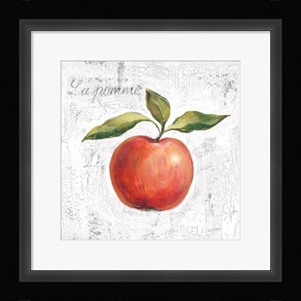Framed La Pomme on White Print
