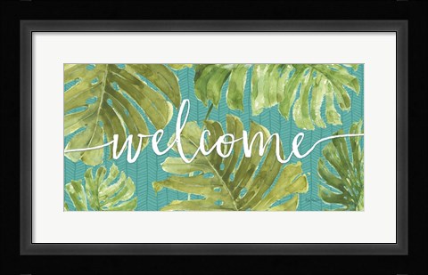 Framed Mixed Greens Welcome Print