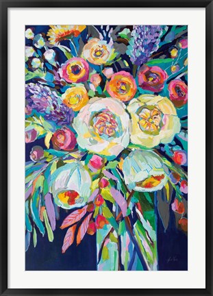 Framed Lilys Bouquet Print