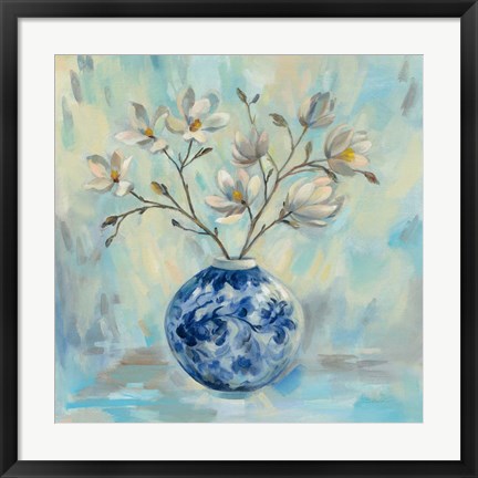 Framed Chinoiserie and Branches Print