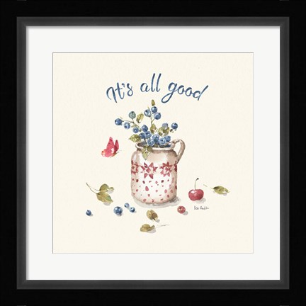 Framed Summer Garden XV Print