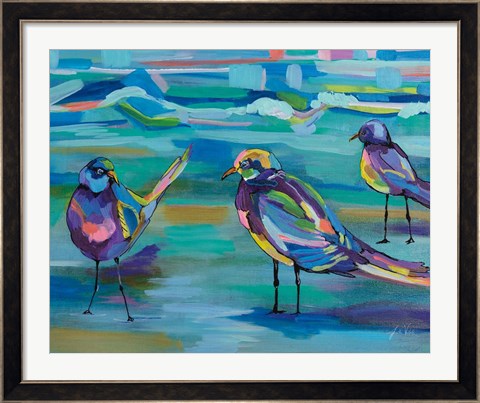 Framed Indigo Gulls Print