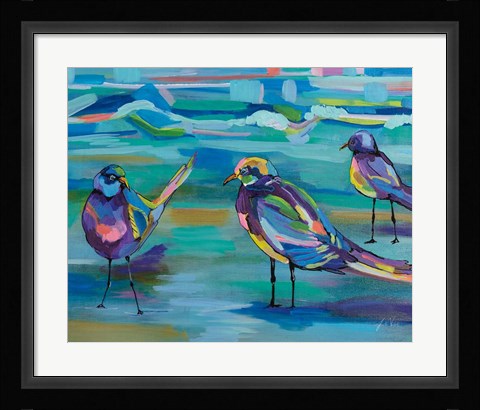 Framed Indigo Gulls Print