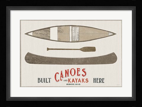 Framed Cabin Life VII Kayak Print