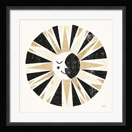 Framed Moonshine Black Gold Sq Print