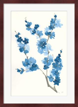 Framed Blue Branch IV Print