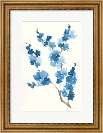 Framed Blue Branch IV Print