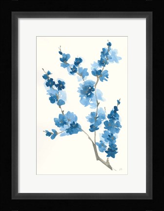 Framed Blue Branch IV Print