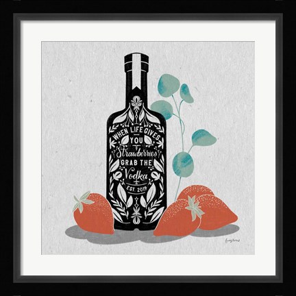 Framed Fruity Spirits Vodka Print