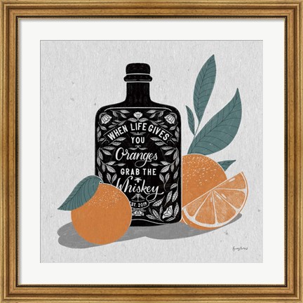 Framed Fruity Spirits Whiskey Print