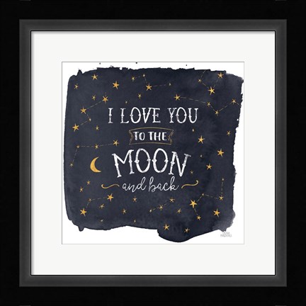 Framed Celestial Love I Sq Print