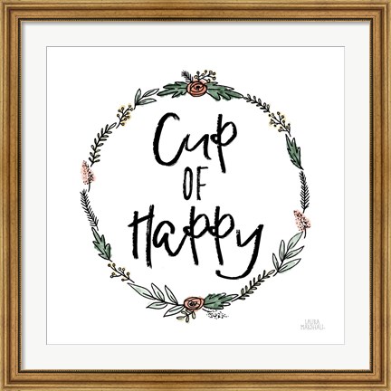 Framed Cup of Happy Print