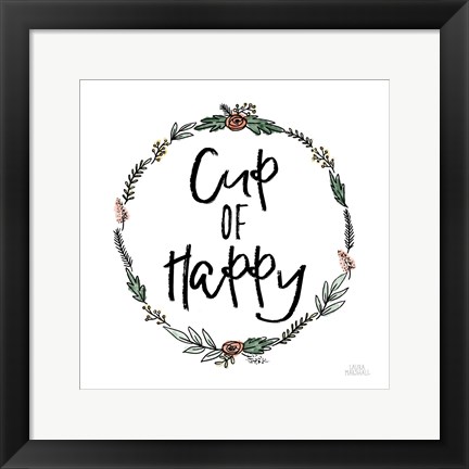 Framed Cup of Happy Print