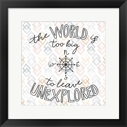 Framed World Traveler II Diamond Print