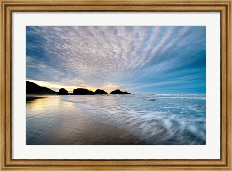 Framed Cloudy Coast Print