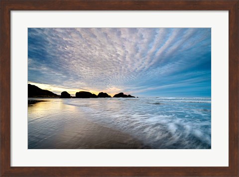 Framed Cloudy Coast Print