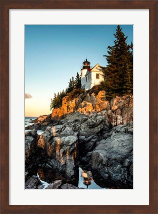 Framed Harbor Lighthouse Print