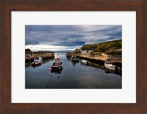 Framed Fishing Harbor Print