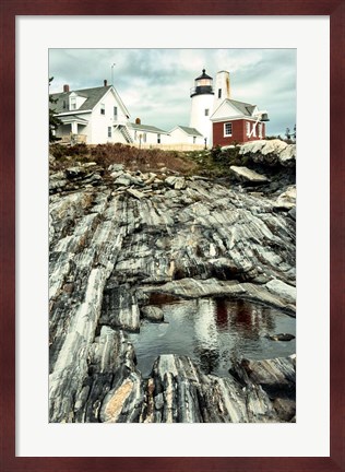 Framed Harbor Land Print