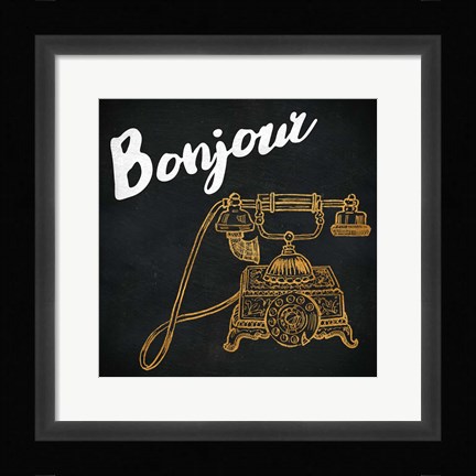 Framed Mon Paris Gold II Print