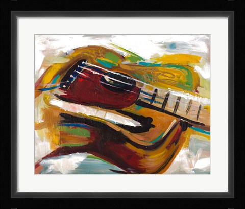 Framed Colorful Guitar Print