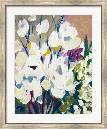 Framed Painting of Orchids Print